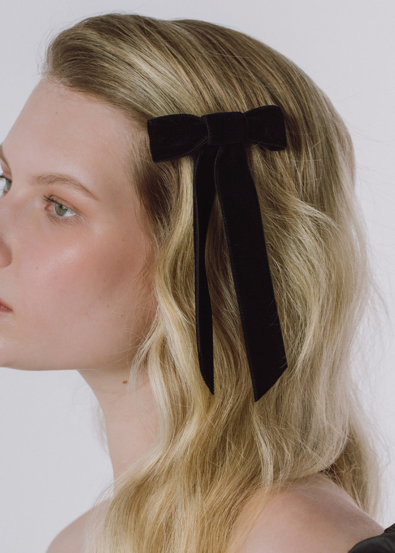 Jennifer Behr Velvet Bow Barrette outlook