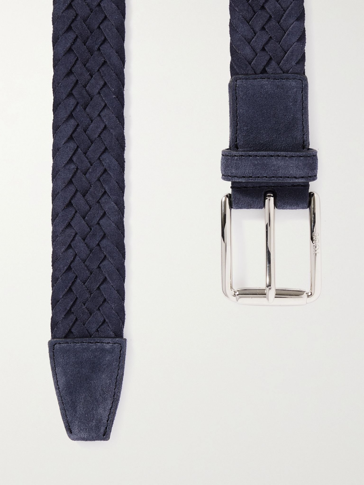 3.5cm Woven Suede Belt - 3