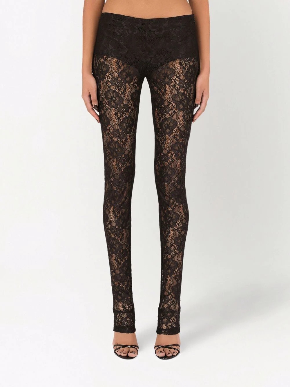 floral-lace leggings - 3