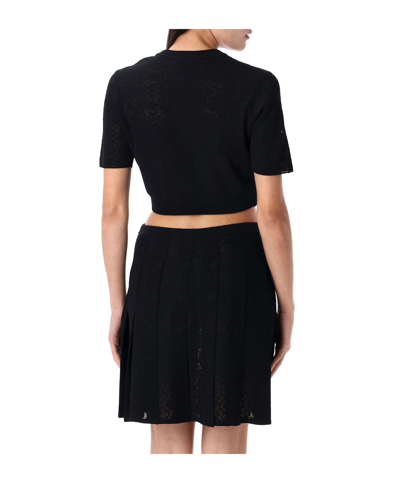 Cropped Sweater In Monogram 72 Jacquard - 2