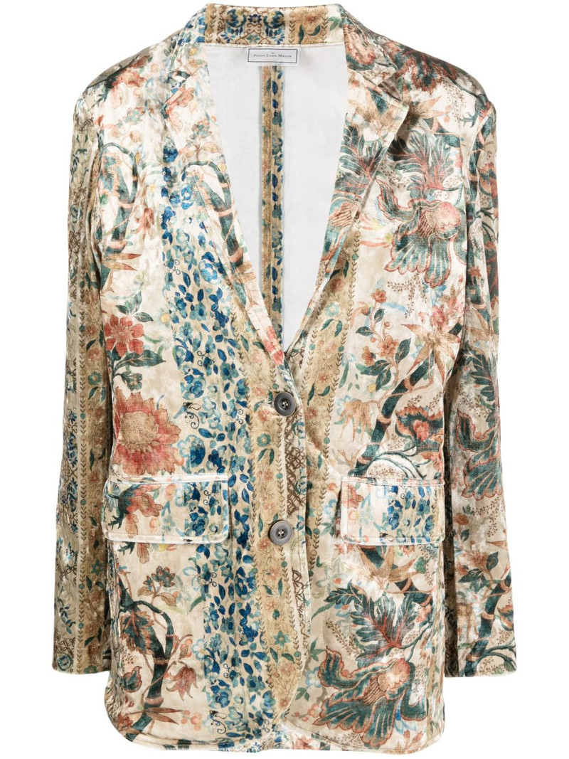 floral-print single-breasted blazer 1