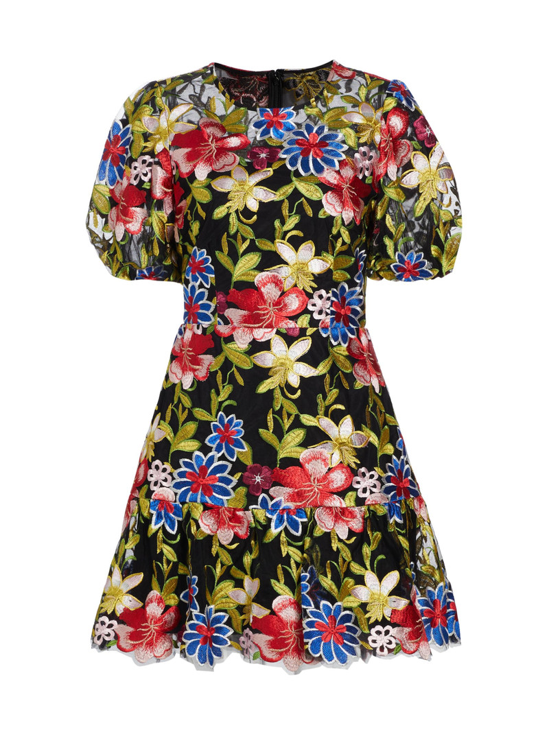 Women's Yasmin Floral Mesh Dress - Red Multi 1