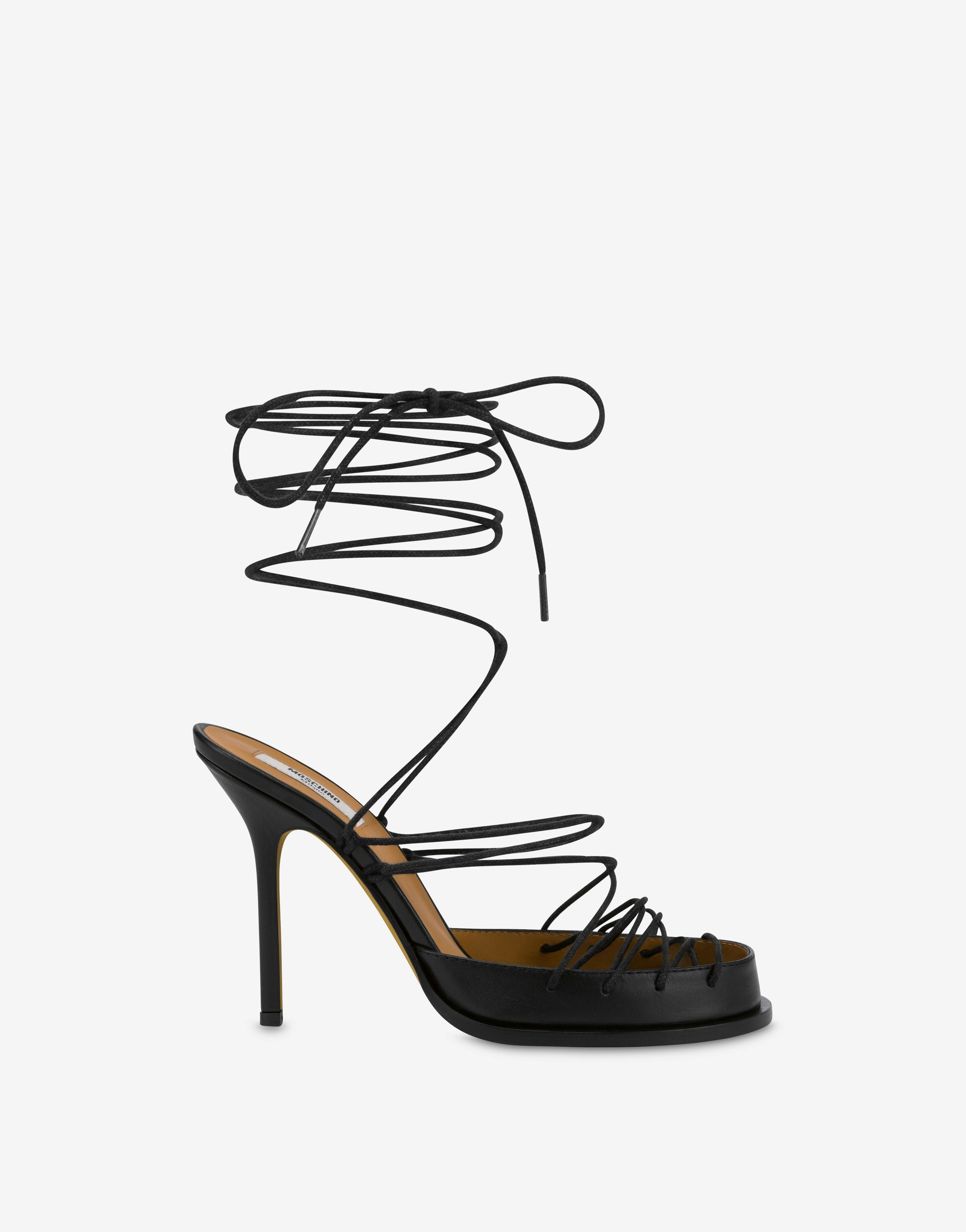 LACED HIGH CALF SANDALS - 2