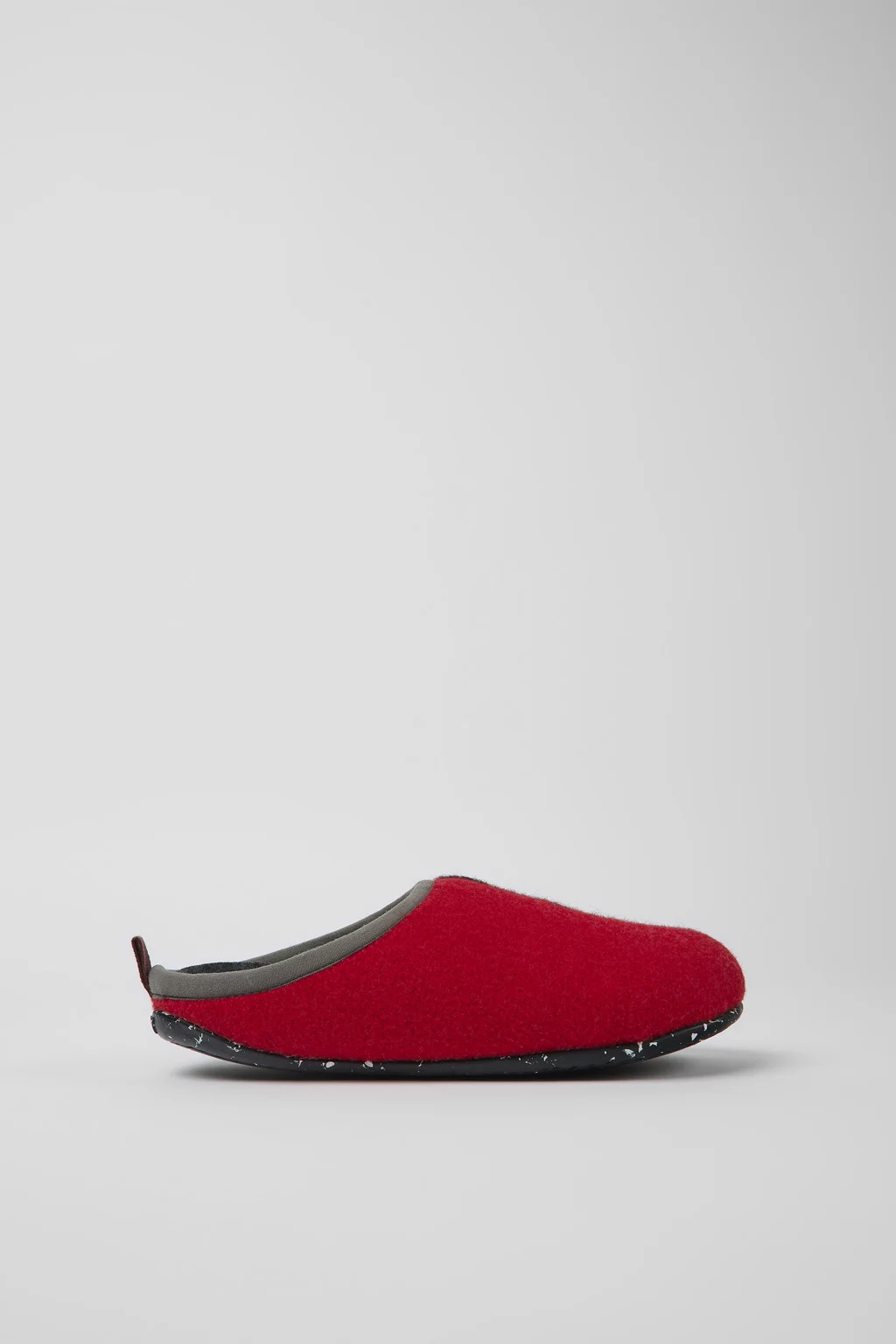 Twins Gray, red, and burgundy wool slippers for women - 1