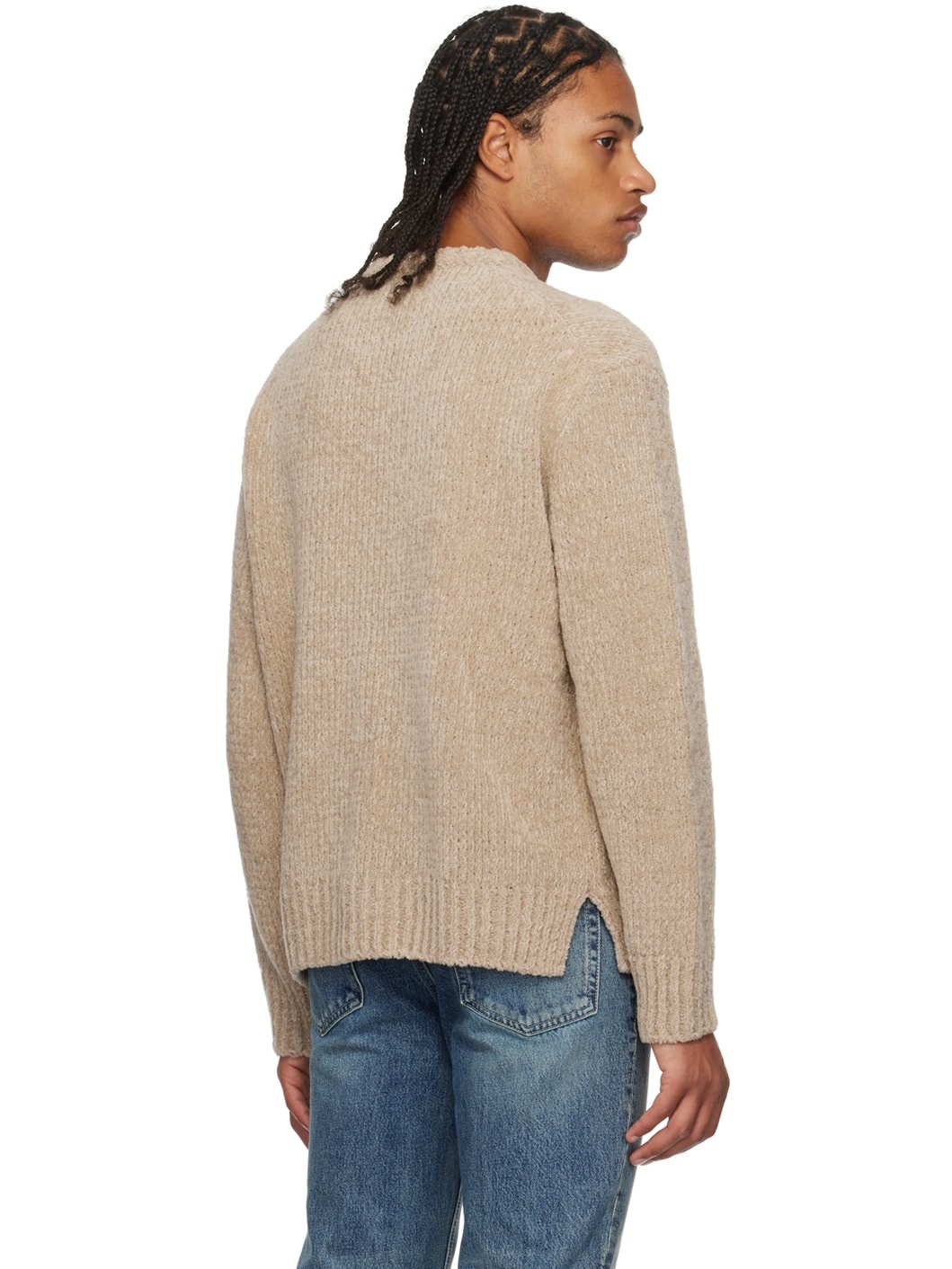 Beige Vented Sweater - 3