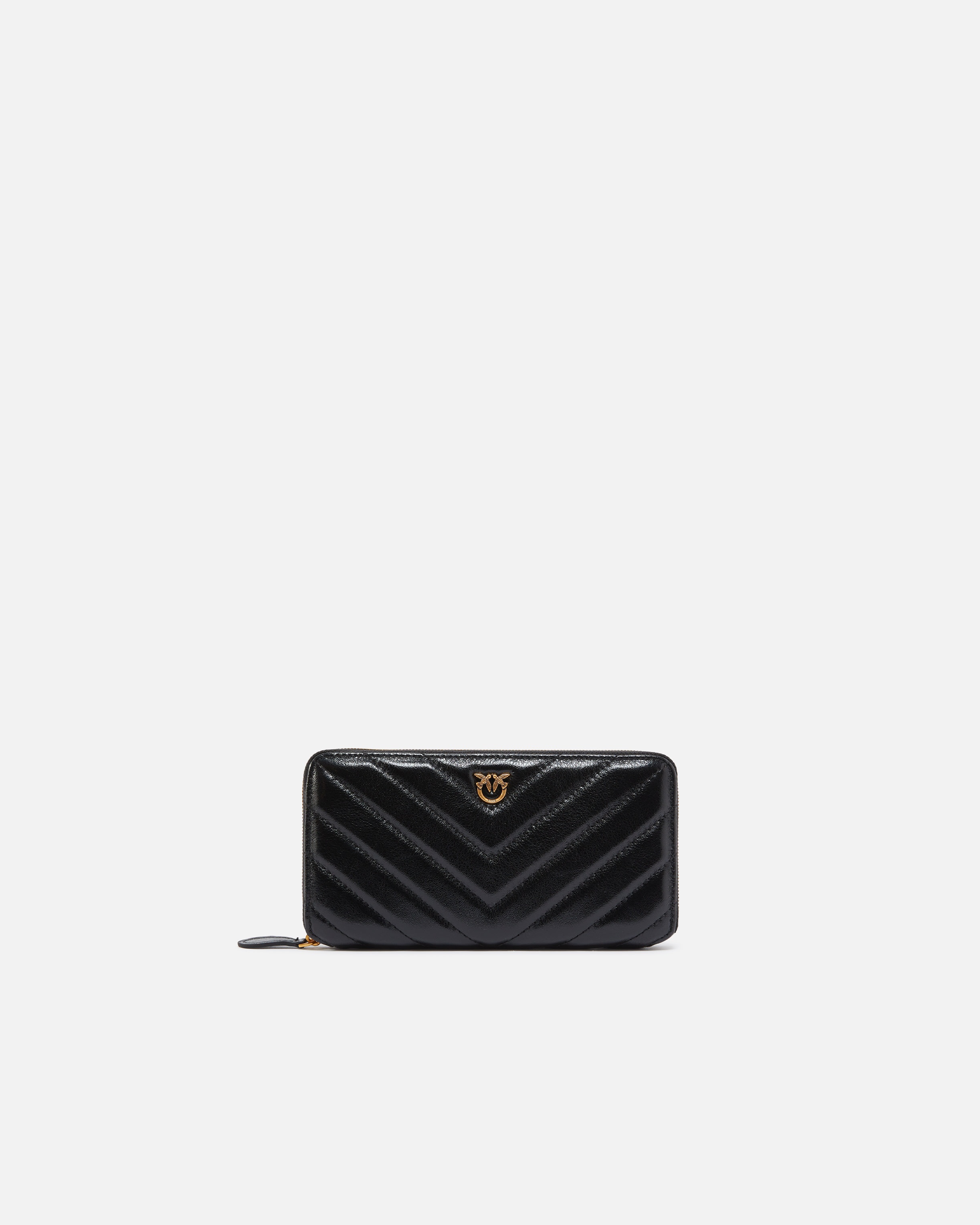 RECTANGULAR WALLET IN METALLIC QUILTED LEATHER - 1