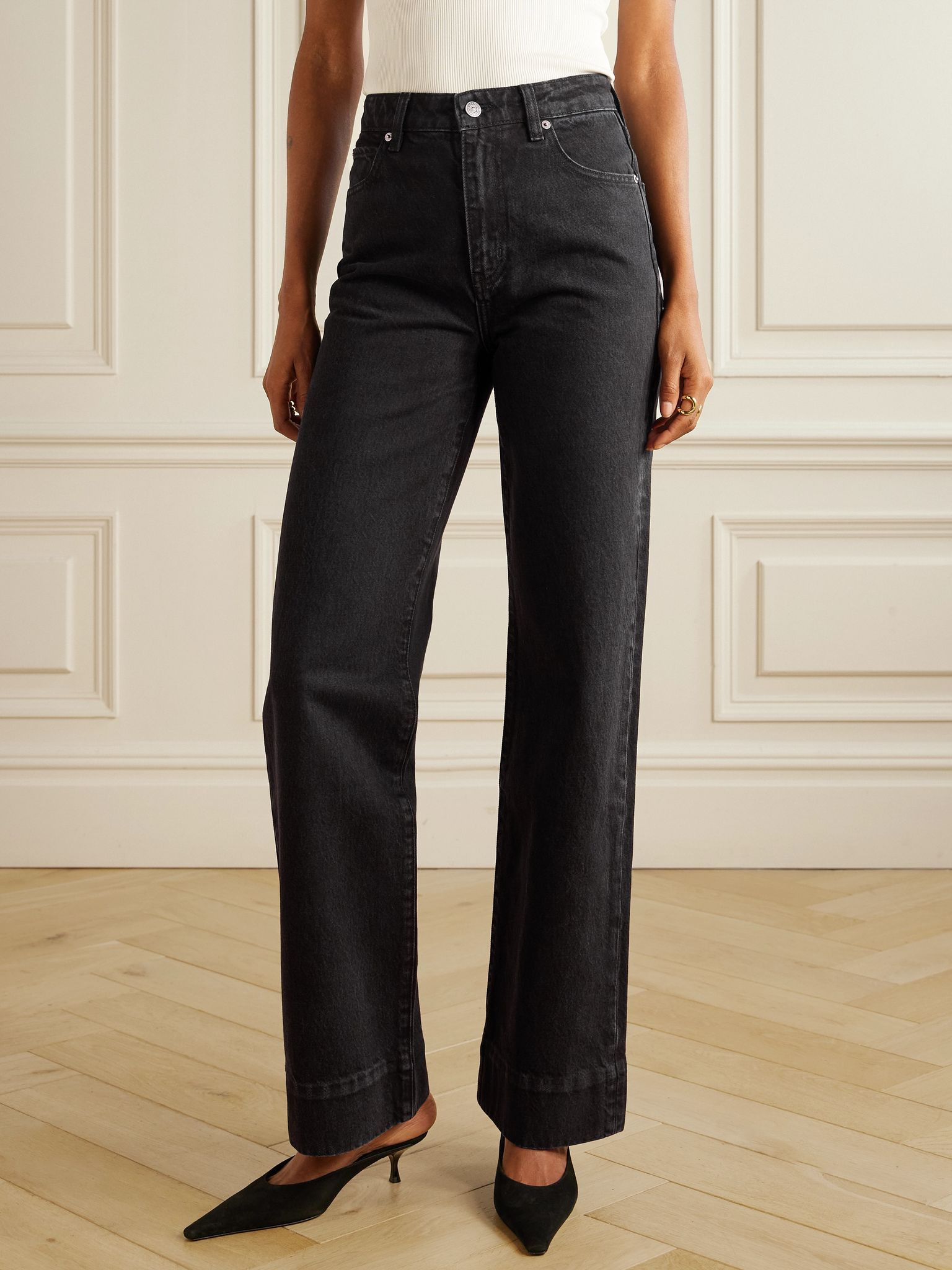 The Streamline high-rise straight-leg jeans Black - 3