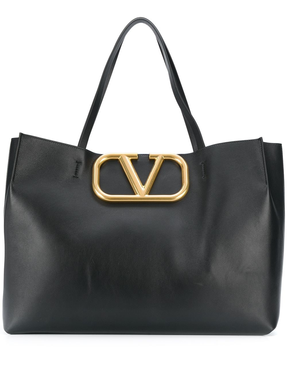 Supervee leather tote bag - 1