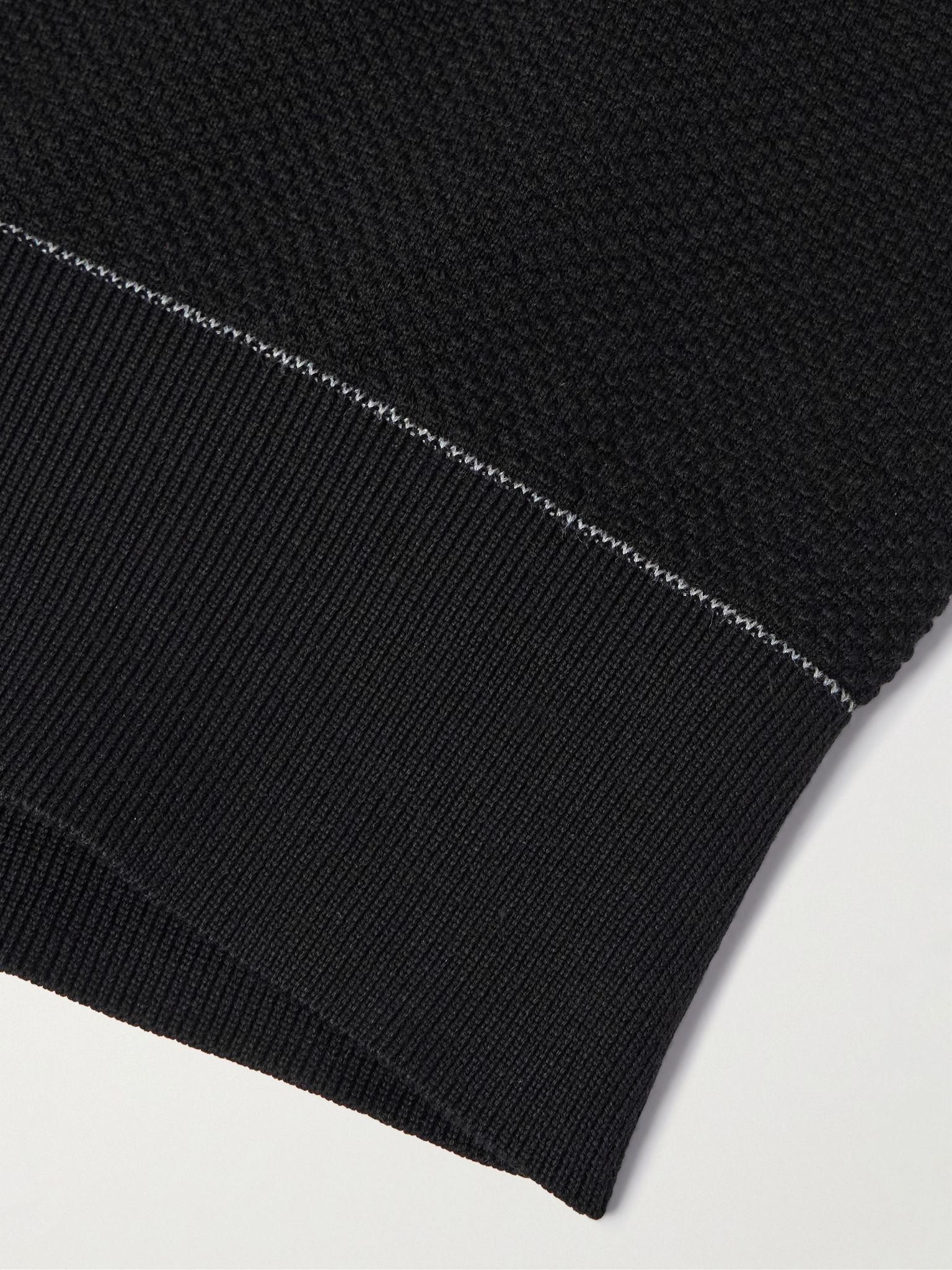 Sea Island Cotton-Piqué T-Shirt Black - 4