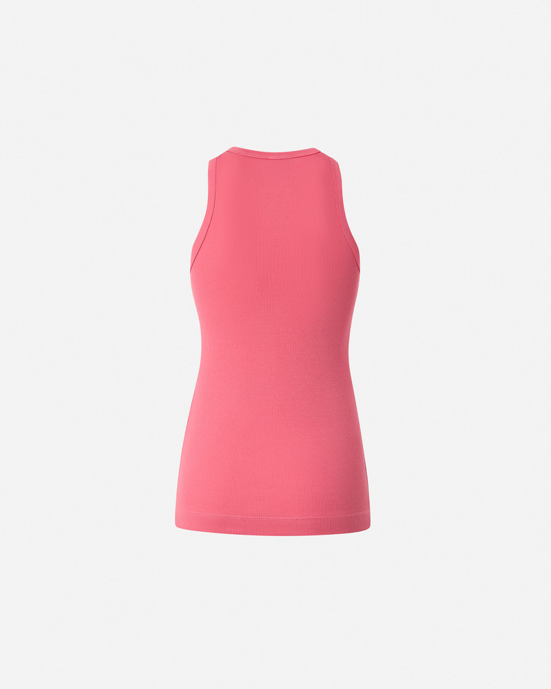 PINKO RIBBED TANK TOP WITH BIRD LOGO outlook