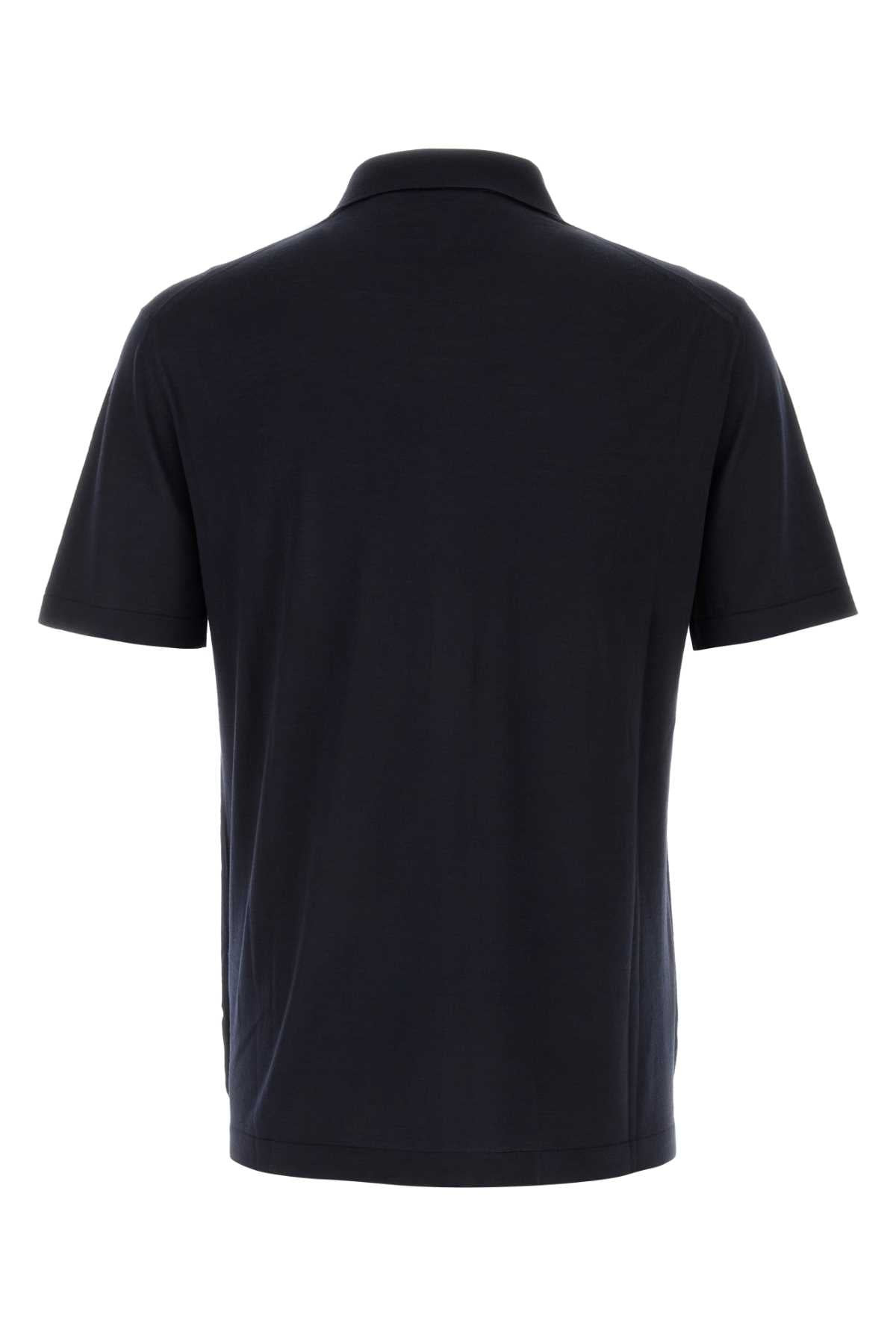 Prada Men Midnight Blue Wool Shirt - 2