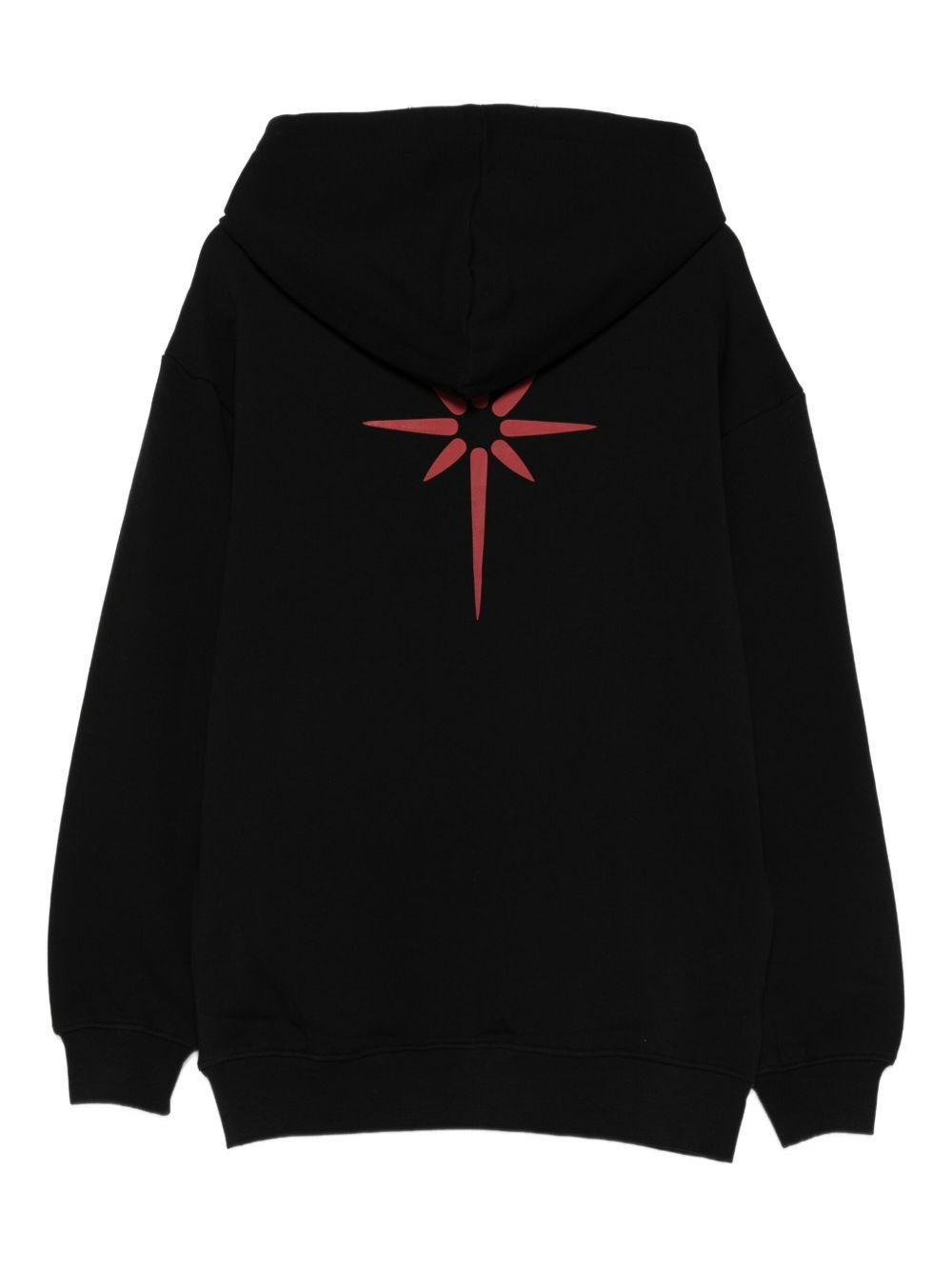 motorbike-print star-embellished hoodie - 2