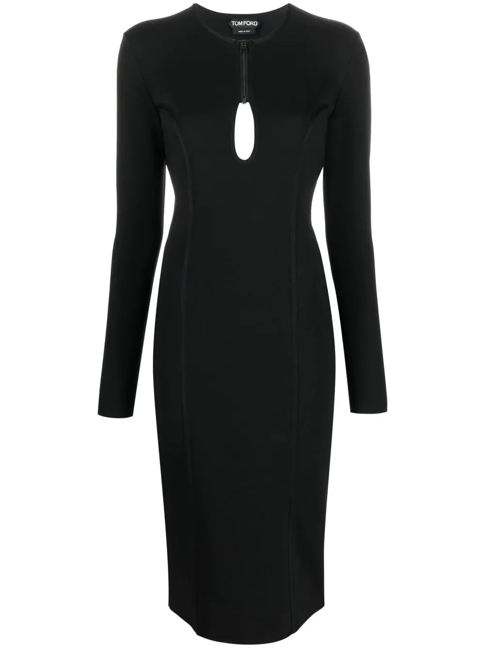 keyhole detail midi dress - 1