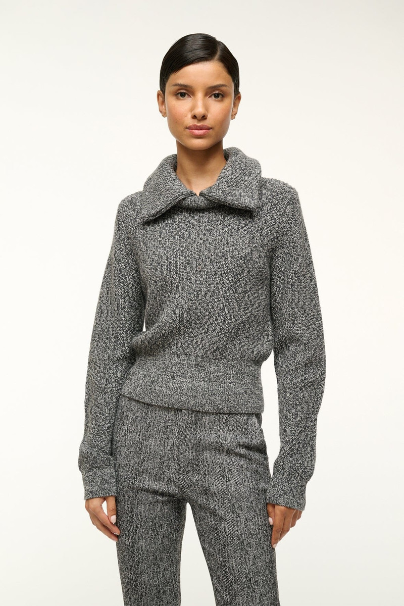 STAUD STAUD CHRISTOPHER SWEATER BLACK MELANGE outlook