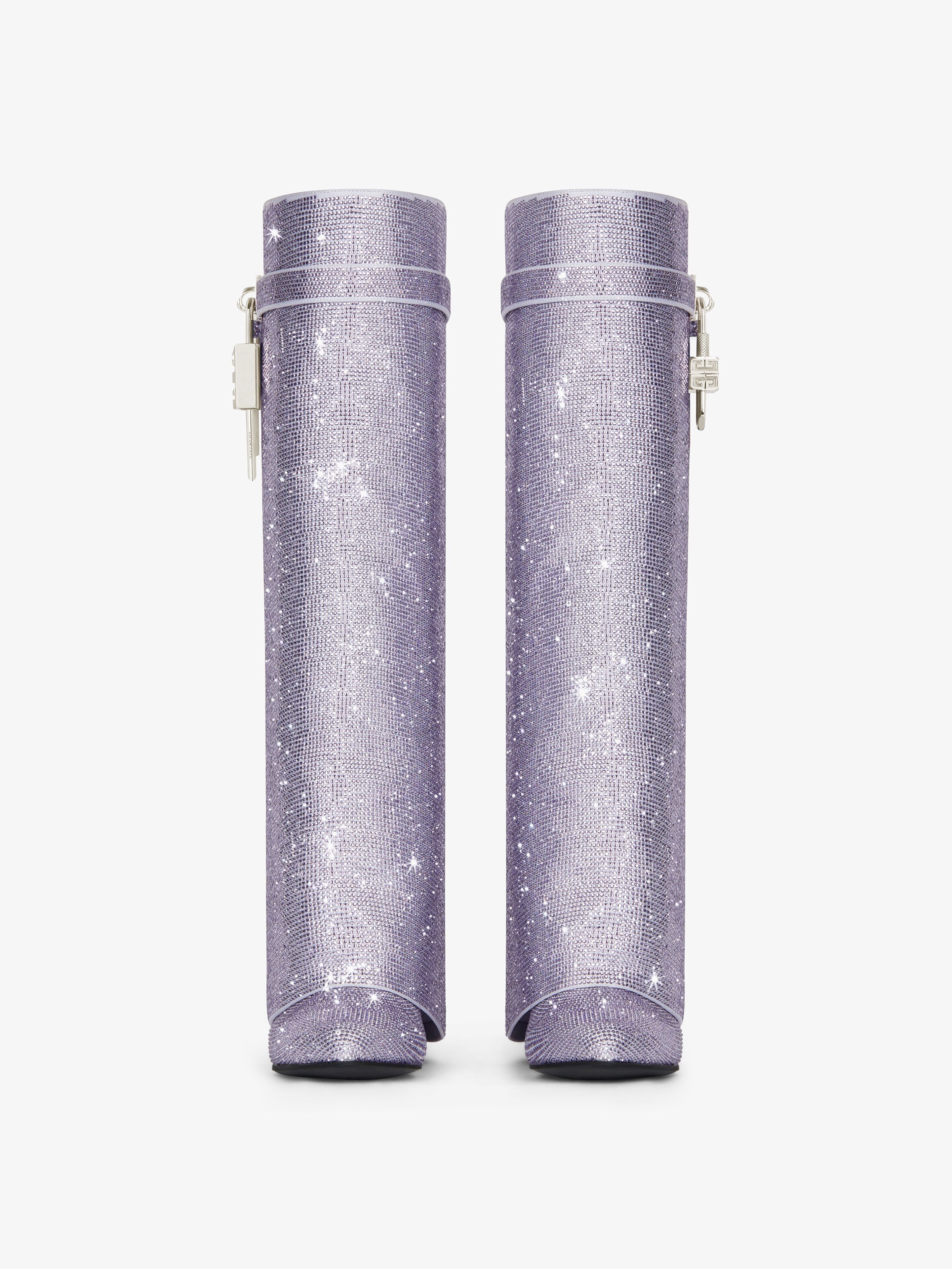 SHARK LOCK BOOTS IN SATIN WITH STRASS - 3