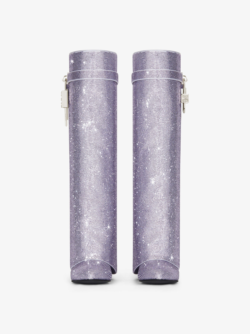 Givenchy SHARK LOCK BOOTS IN SATIN WITH STRASS outlook
