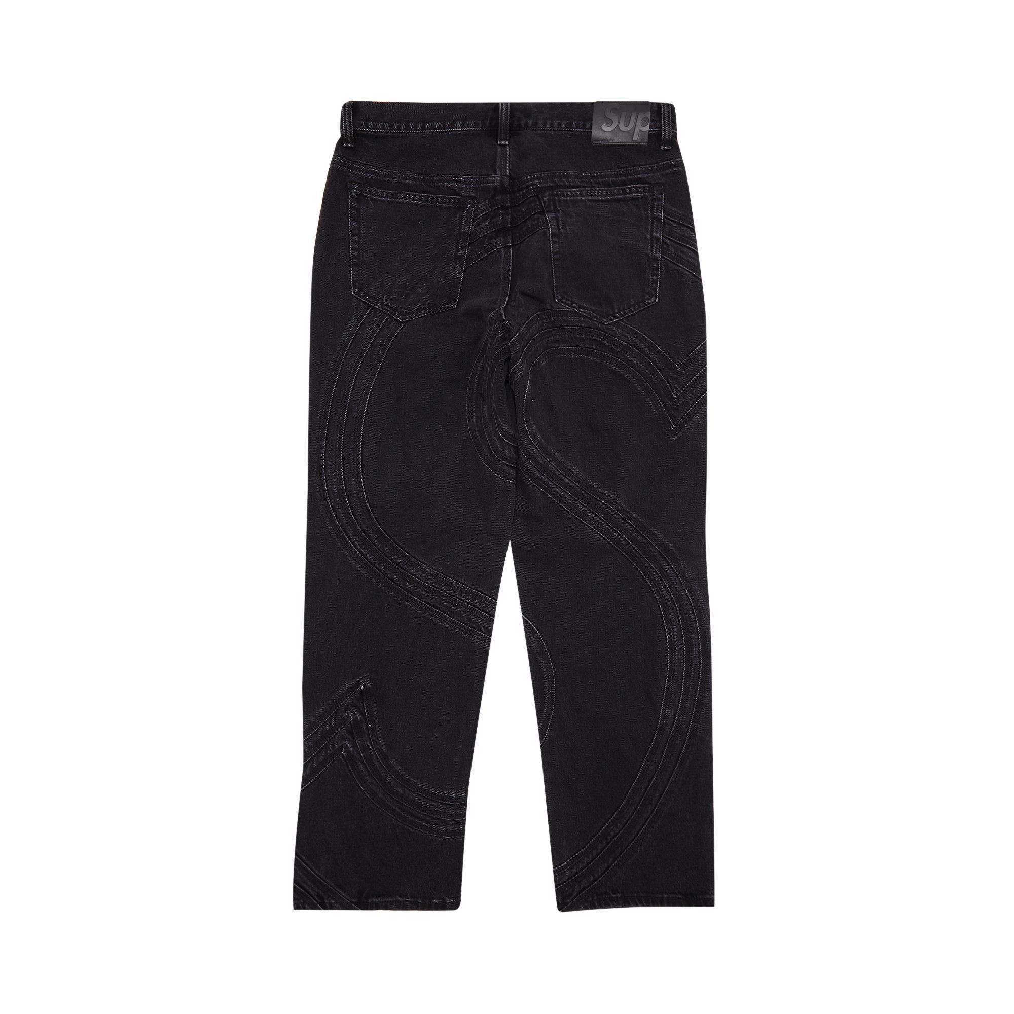 Supreme S Logo Loose Fit Jean 'Washed Black' - 2