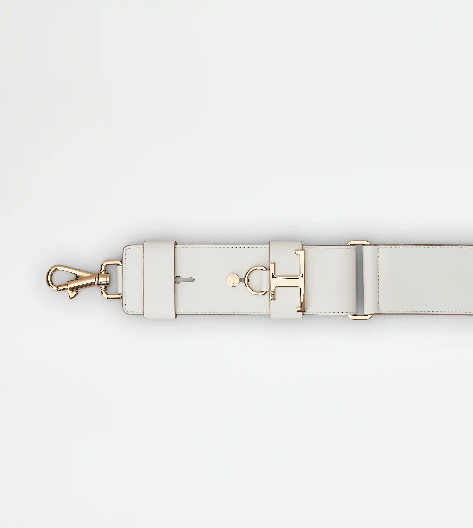 TIMELESS ADJUSTABLE SHOULDER STRAP IN LEATHER - WHITE - 2