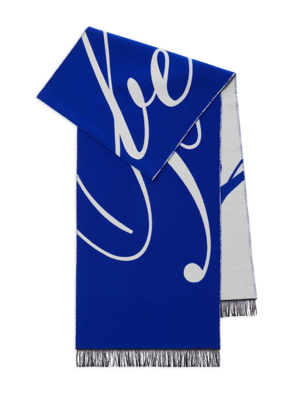 logo intarsia-knit wool-blend scarf - 3