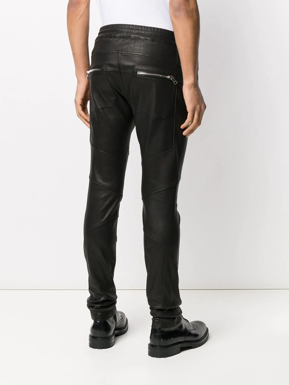 skinny leather trousers - 4