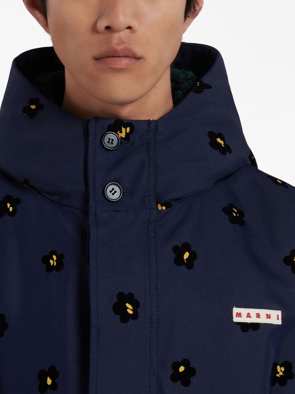 floral-print parka - 5