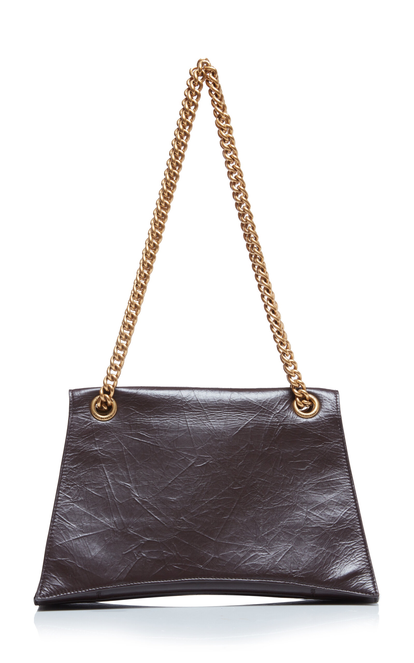 Crush Leather Chain Bag brown - 4