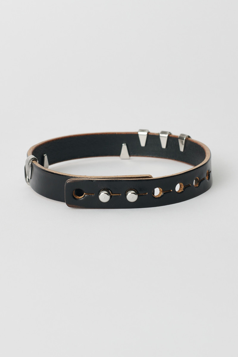 Claw Choker Black Bridle Leather 3