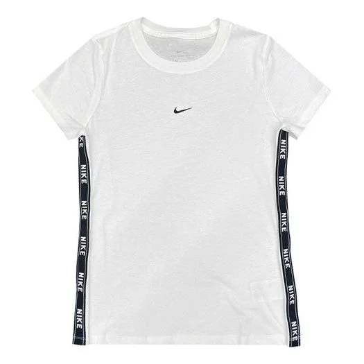 (WMNS) Nike Small Logo Short Sleeve 'White' DC0575-100 - 1