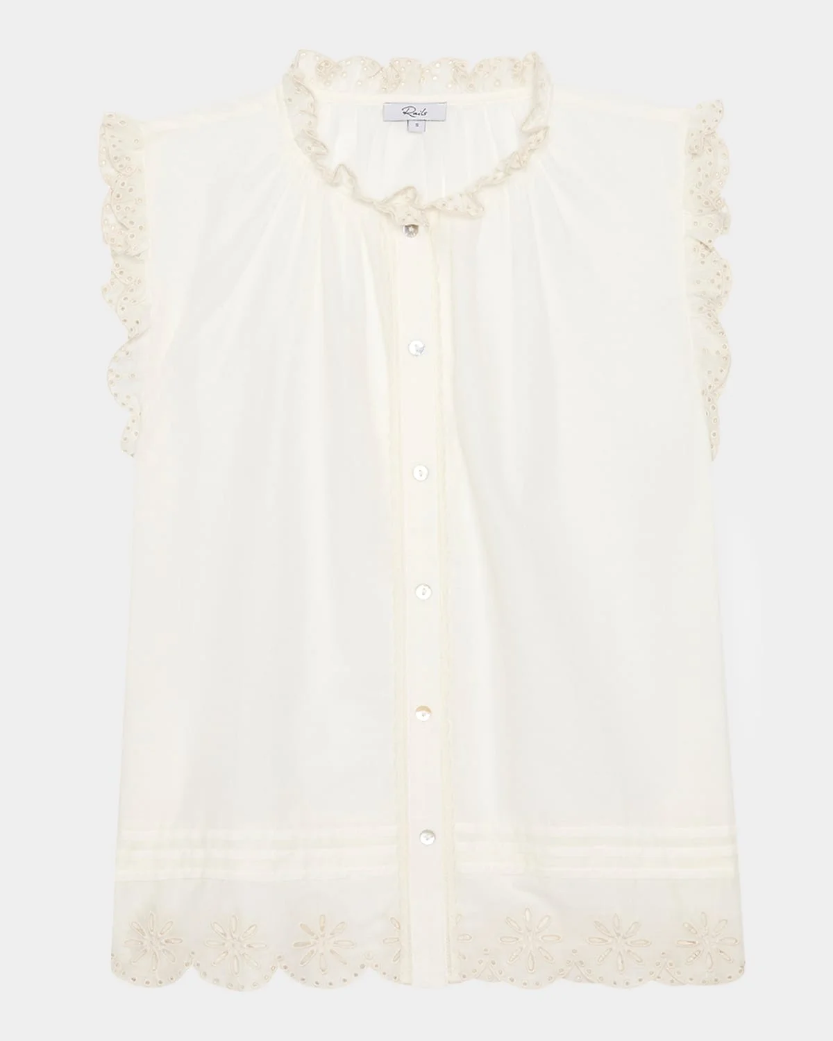 Avery Ruffled Eyelet Top - 1
