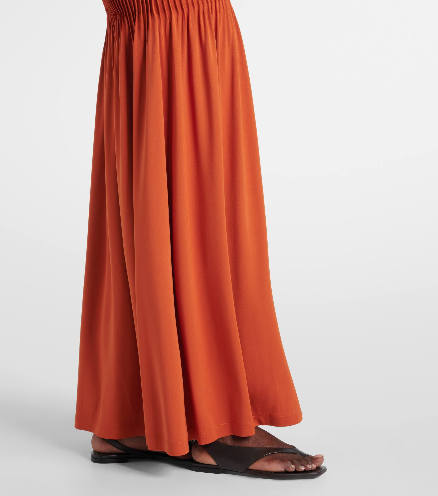 Pleated jersey maxi dress - 6