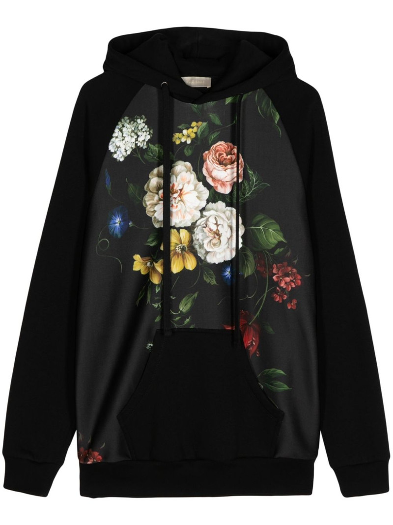 floral-print hoodie 1