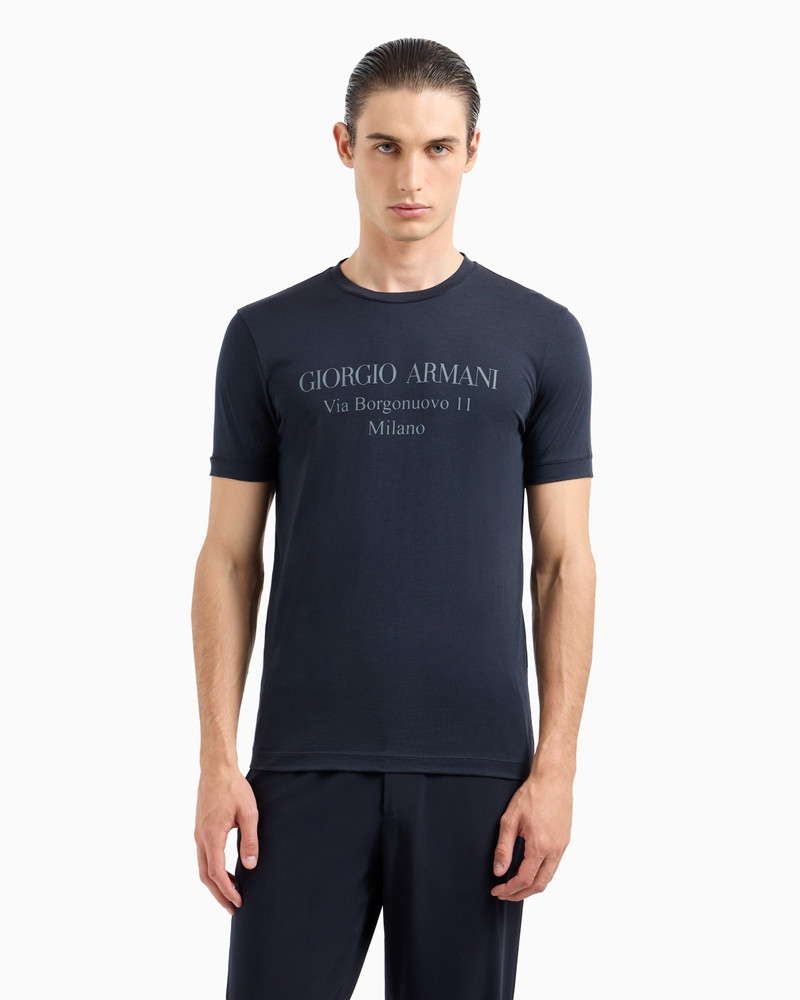 GIORGIO ARMANI Borgonuovo 11 crew-neck T-shirt in Pima cotton jersey outlook