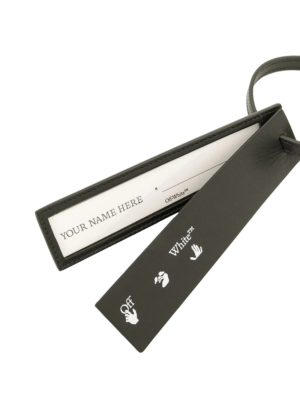 logo-print luggage tag - 3