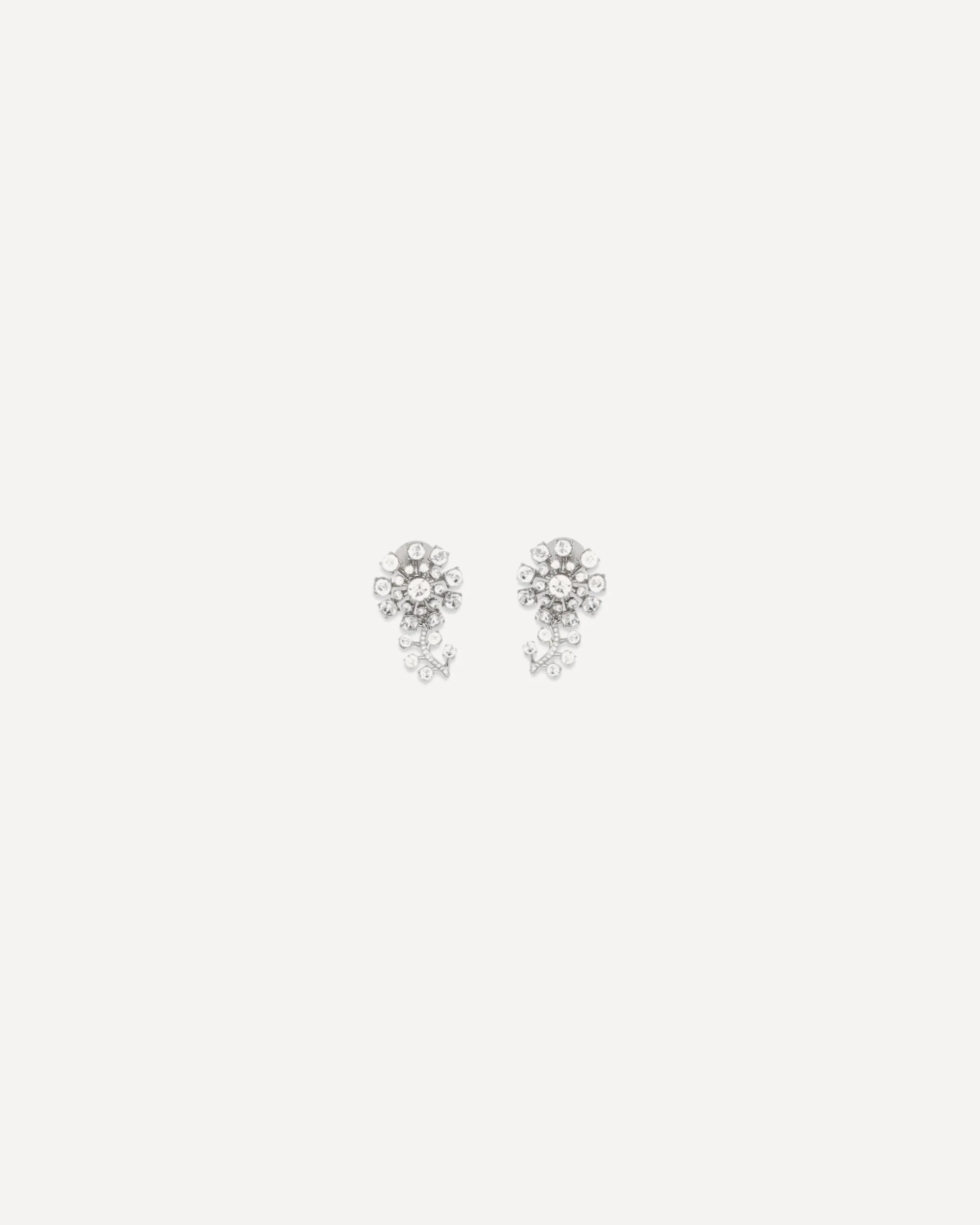 Crystal Flower Earrings - 1
