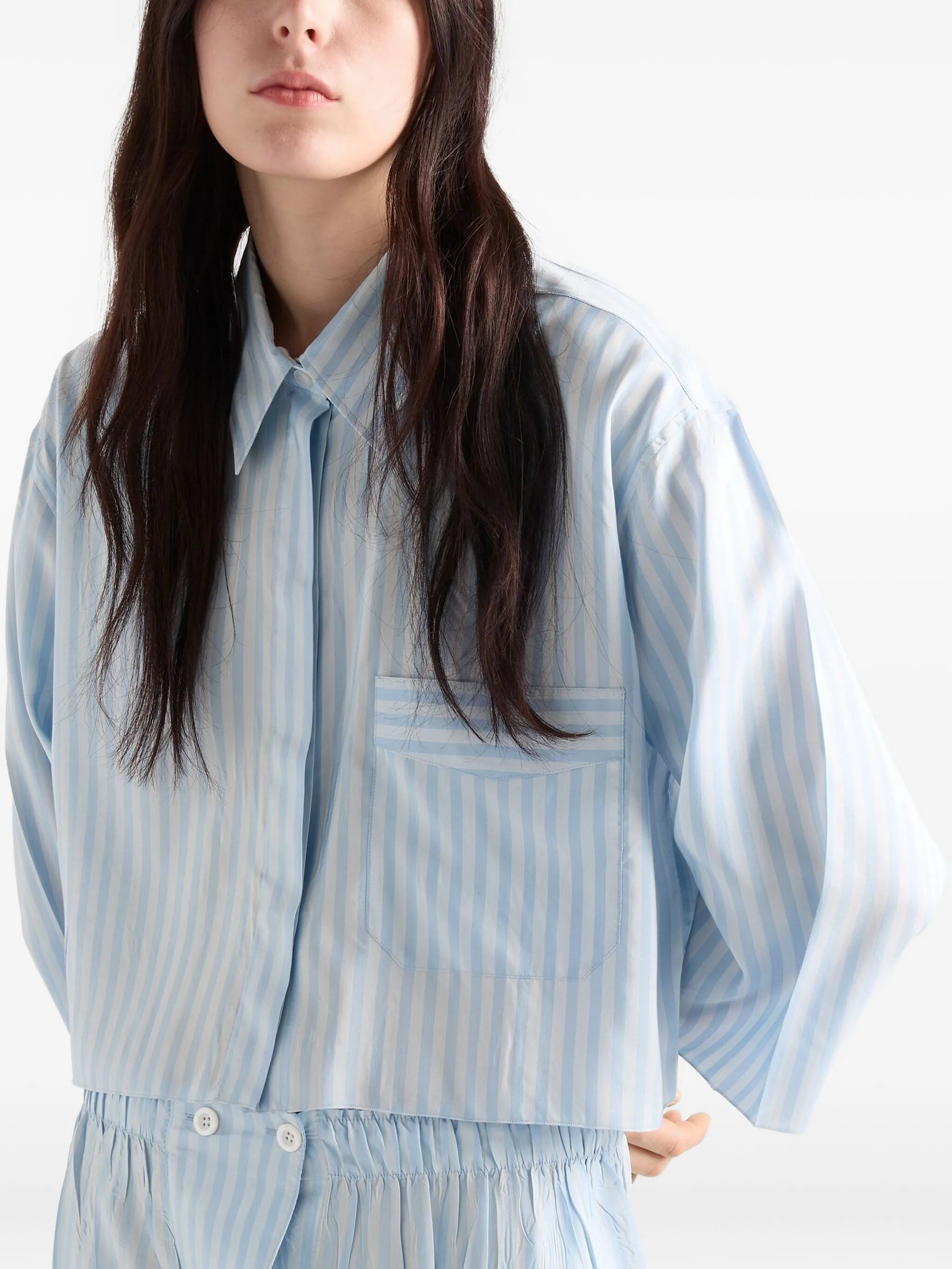 Prada Striped Patch-pocket Shirt - 2