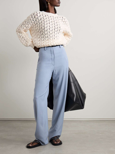 Loro Piana Nikko open-knit cotton and silk-blend sweater outlook
