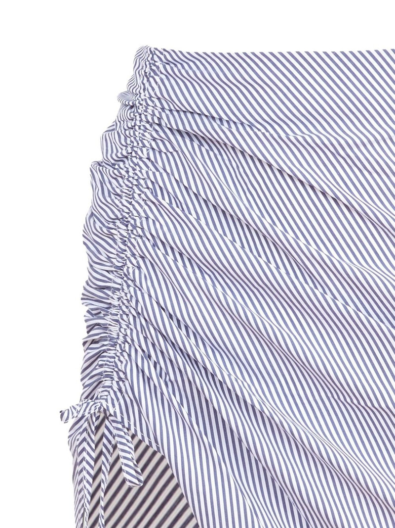 Fleur du Mal ruched poplin mini skirt outlook