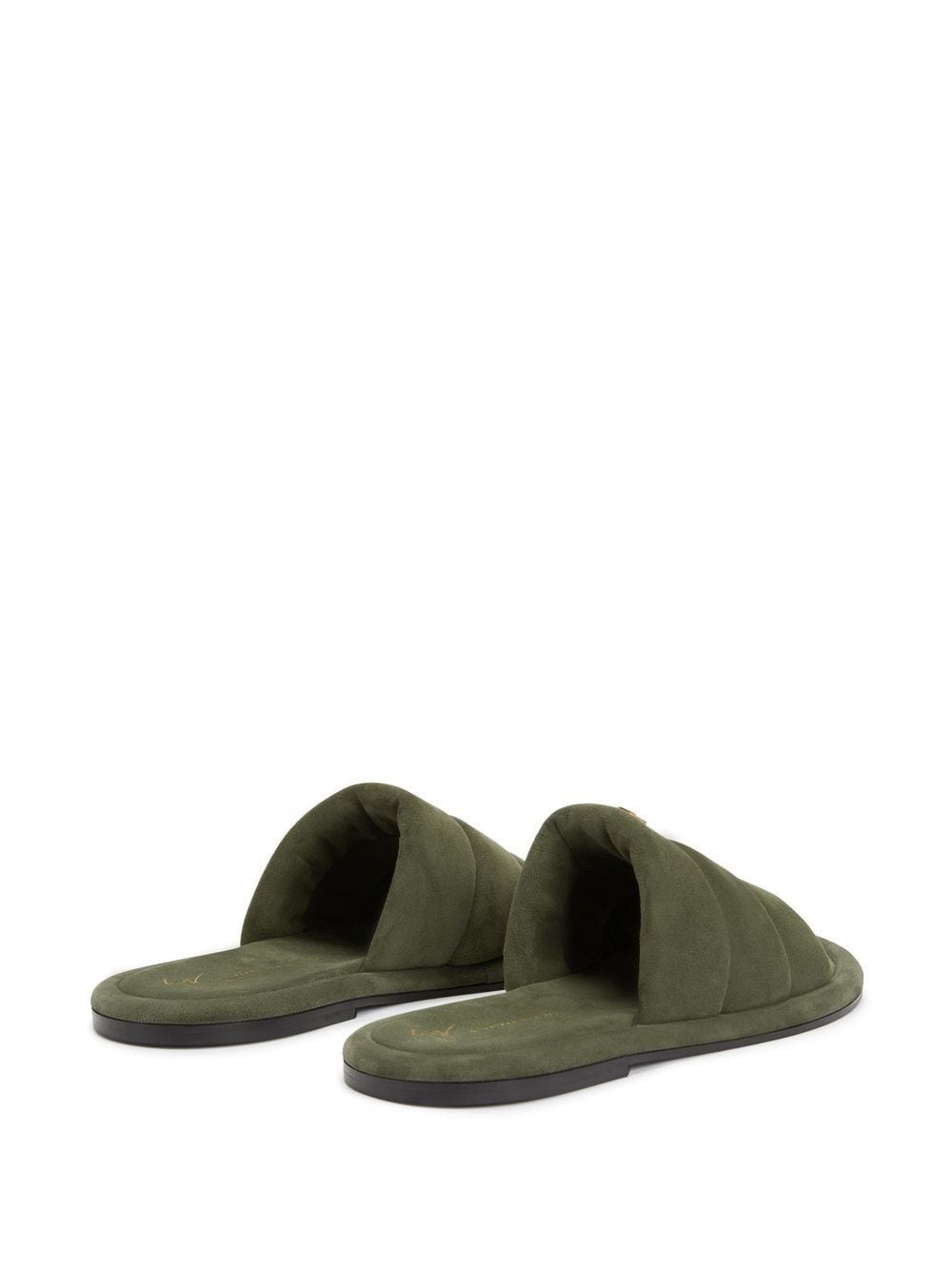 Harmande logo-plaque suede slides - 3