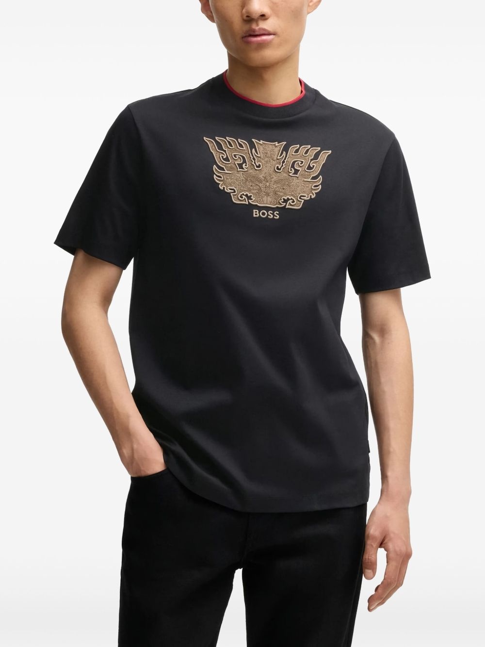 logo-embroidered T-shirt - 2