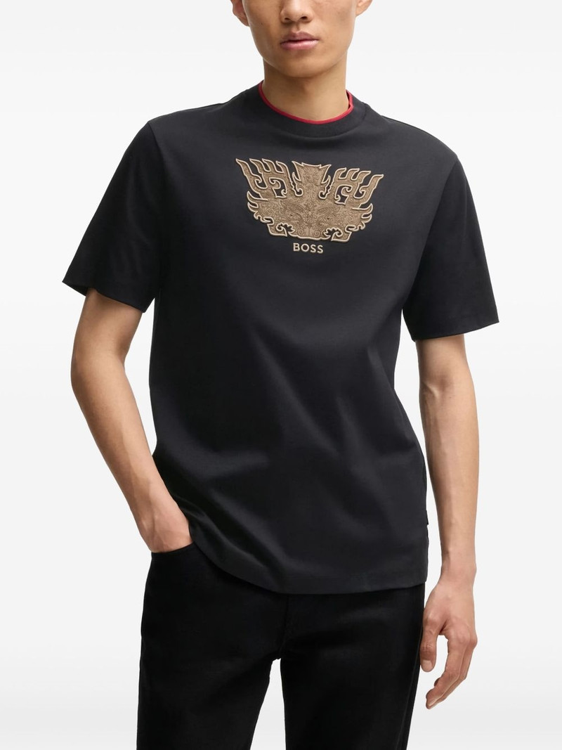 logo-embroidered T-shirt 3