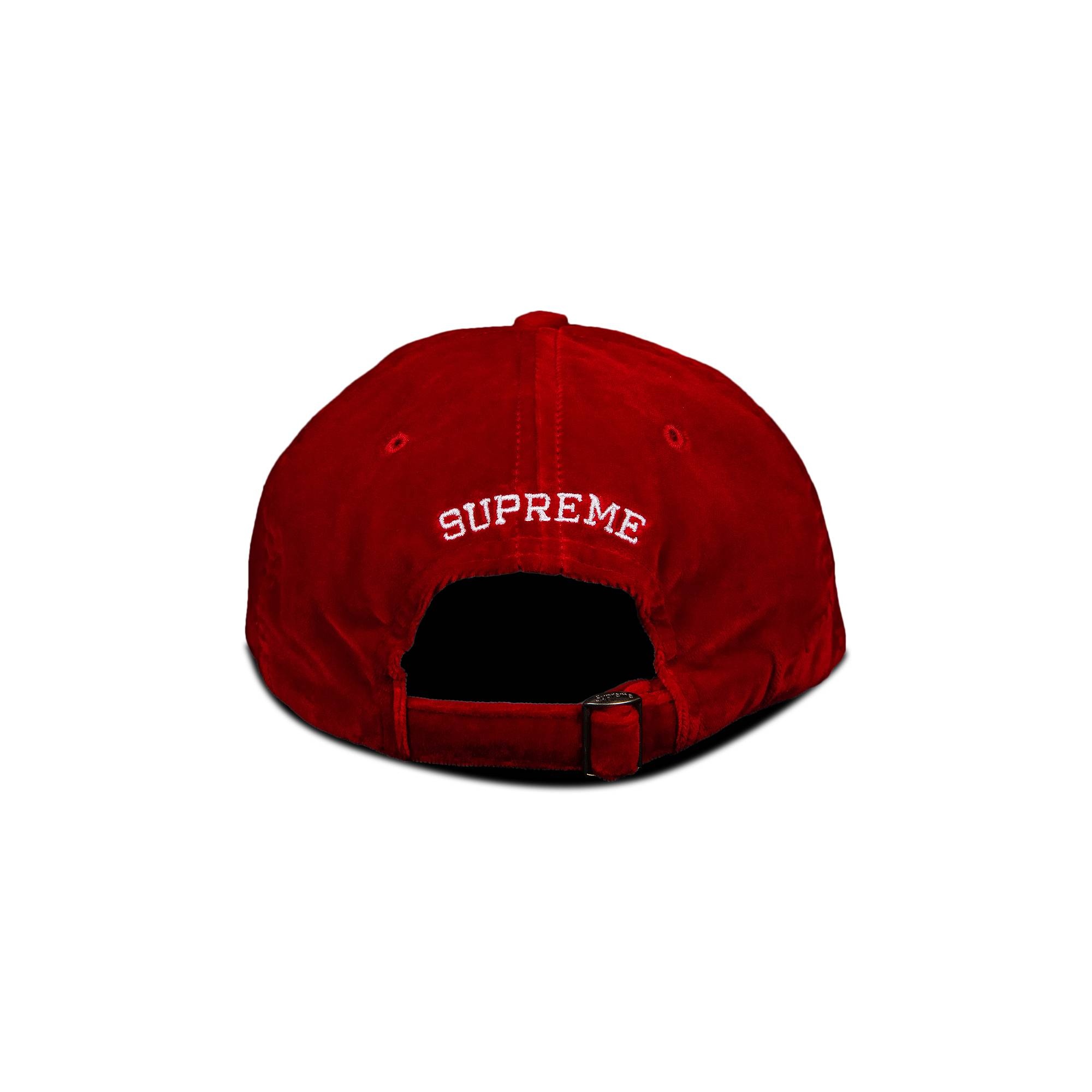 Supreme Velvet S Logo 6-Panel 'Red' - 2