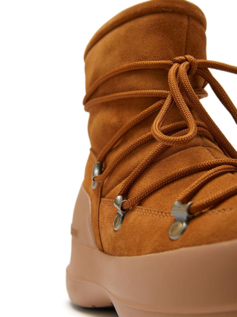 MOON BOOT Luna lace-up suede boots outlook