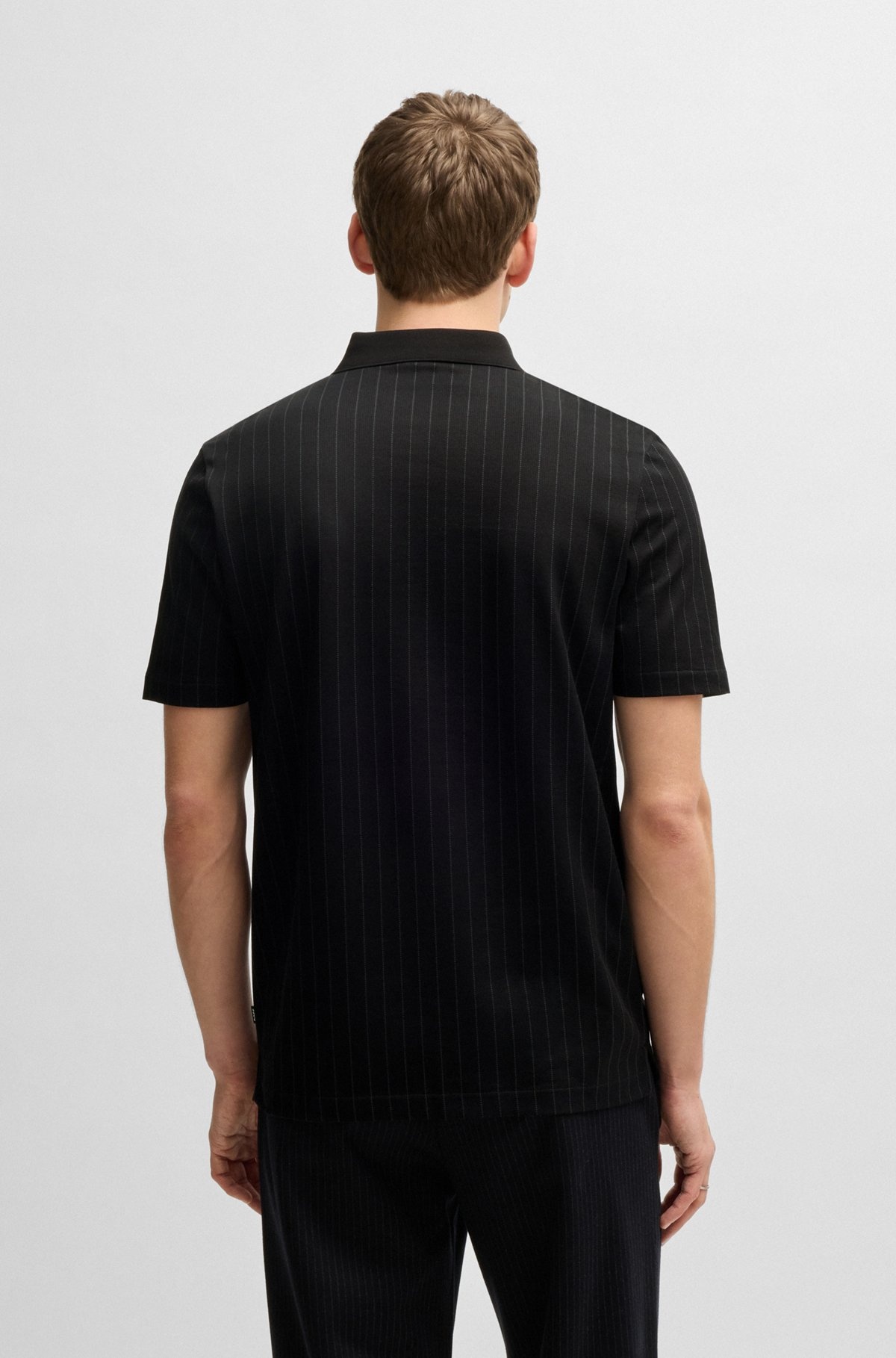 MERCERIZED-COTTON POLO SHIRT WITH MIXED STRIPES - 5