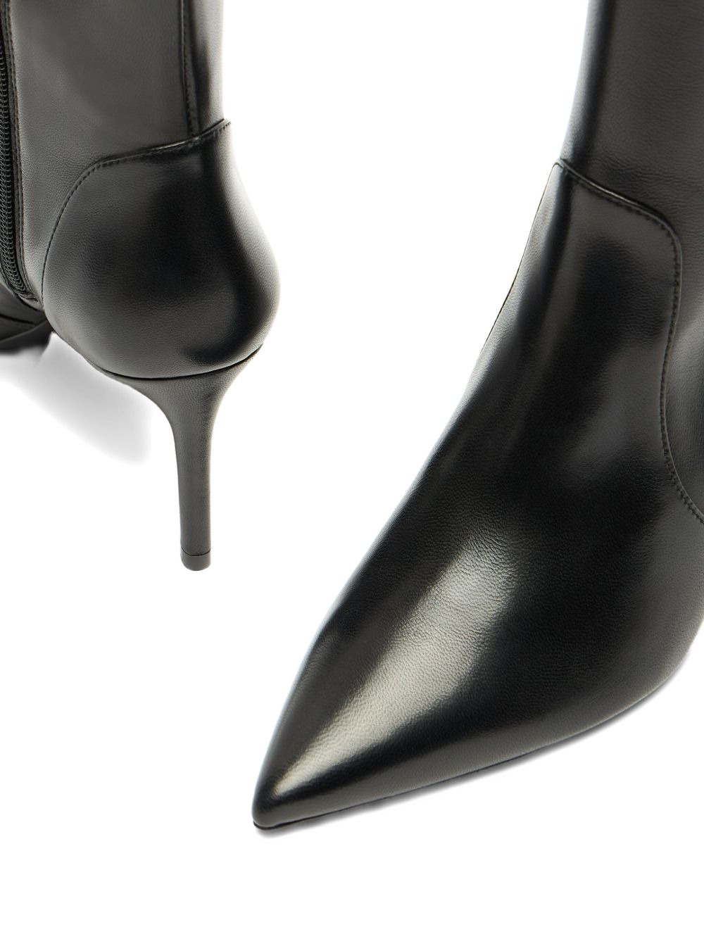 75mm Stuart Power zip-detail pointed-toe boots - 4