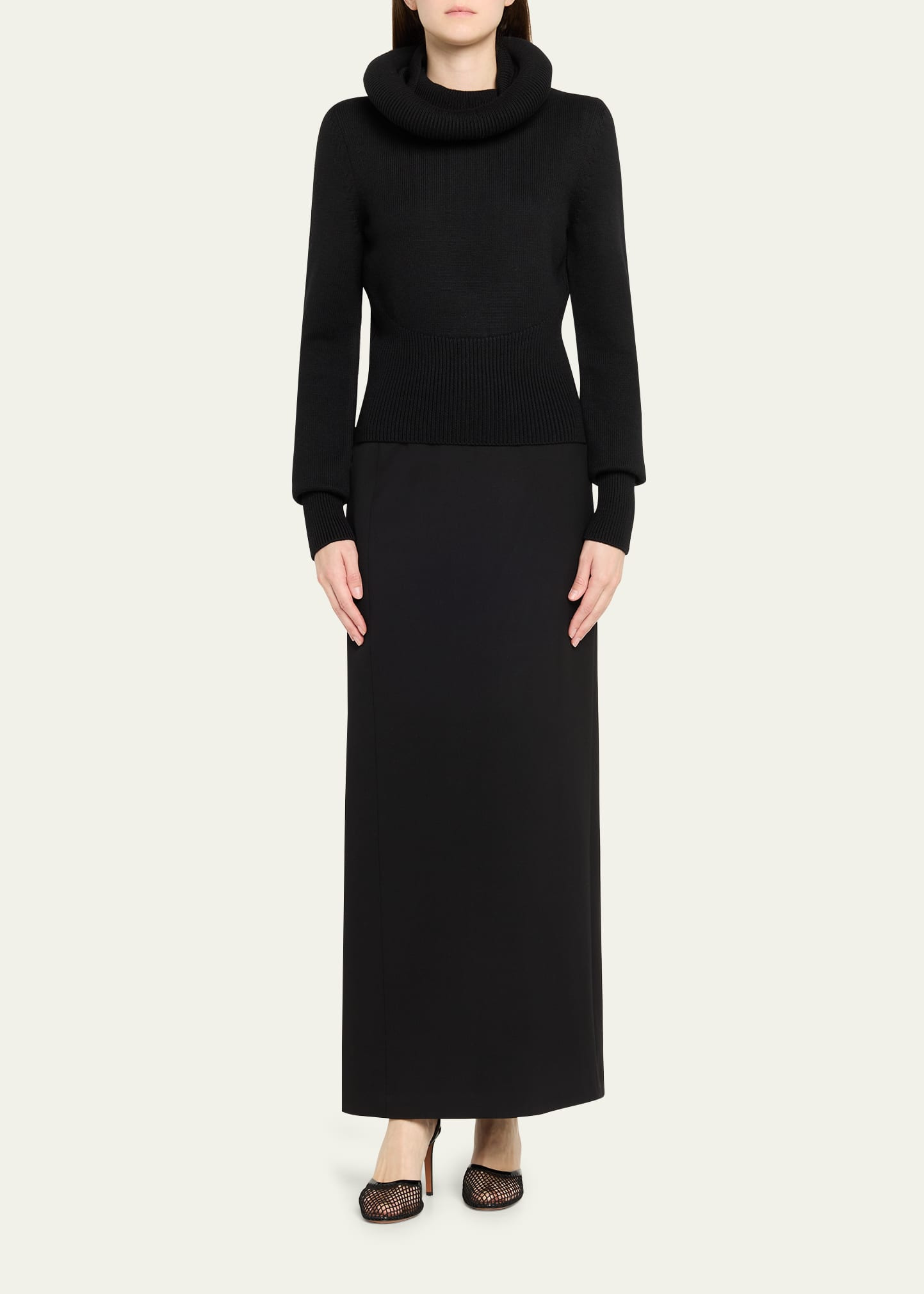 Sculptural Hooded Rib-Knit Sweater - 2