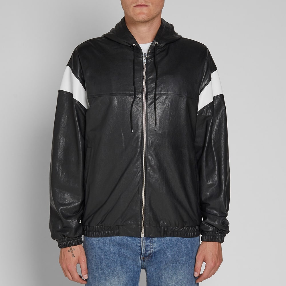 Kenzo Hooded Leather Jacket - 5