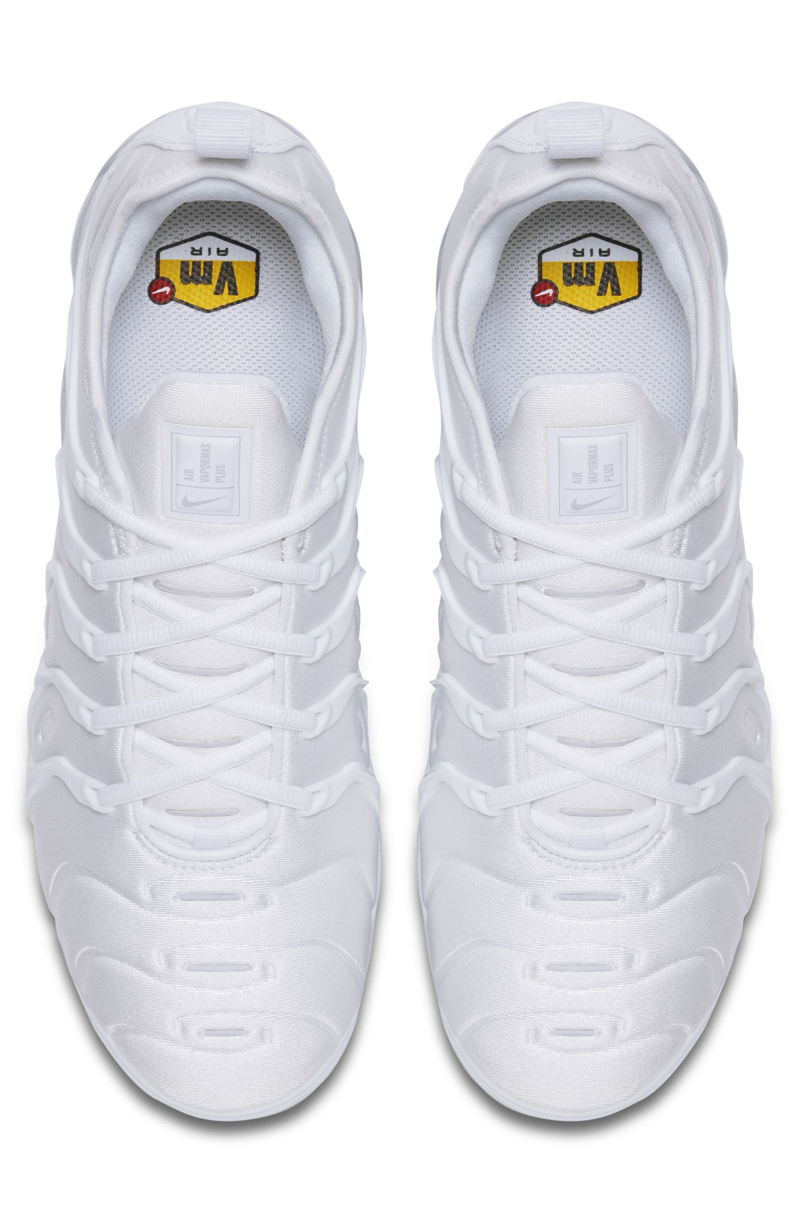 Nike Air VaporMax Plus Sneaker in White/White/Pure Platinum at Nordstrom - 4