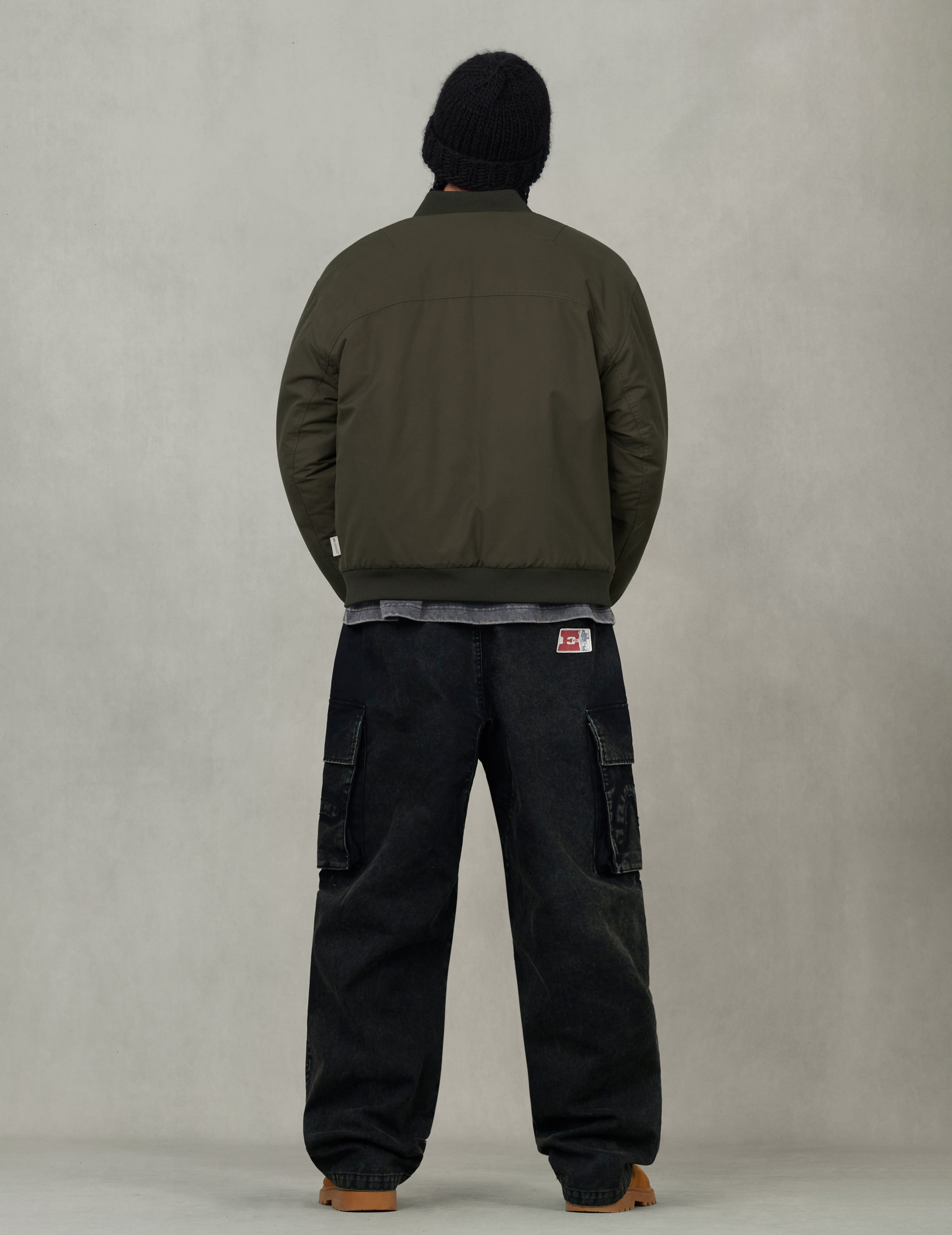 E and Seagull Appliqué Print Regular Fit Bomber Jacket - 6