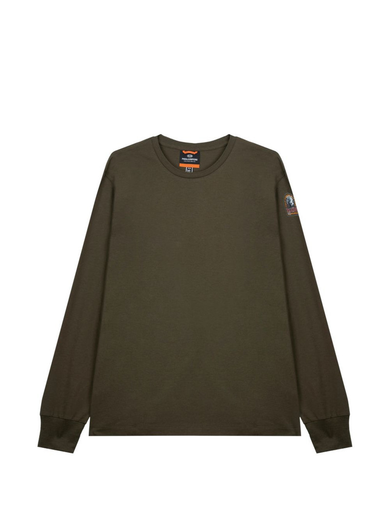 long-sleeved patch T-shirt 1
