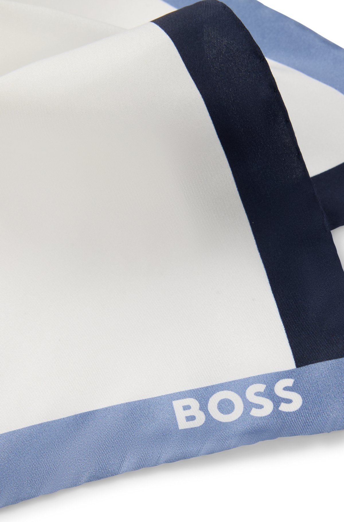 SILK POCKET SQUARE WITH BRANDING AND PRINTED BORDER - 4